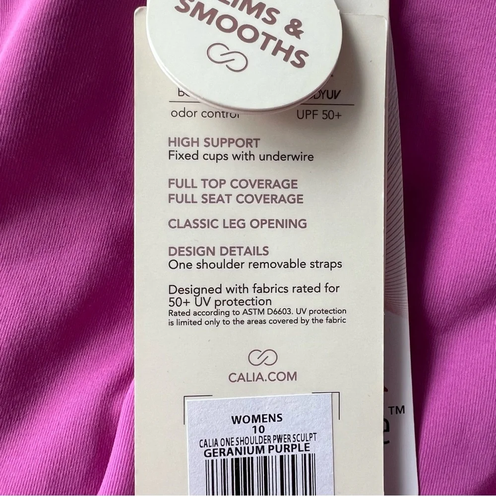CALIA Sculpt One Shoulder Powersculpt Slimming  One Piece Swimsuit | 10 NWT_7